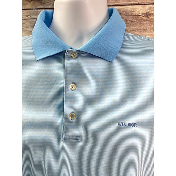 Peter Millar Polo Shirt Men's Large Blue Summer Comfort Golf Windsor Stretch - Picture 8 of 9
